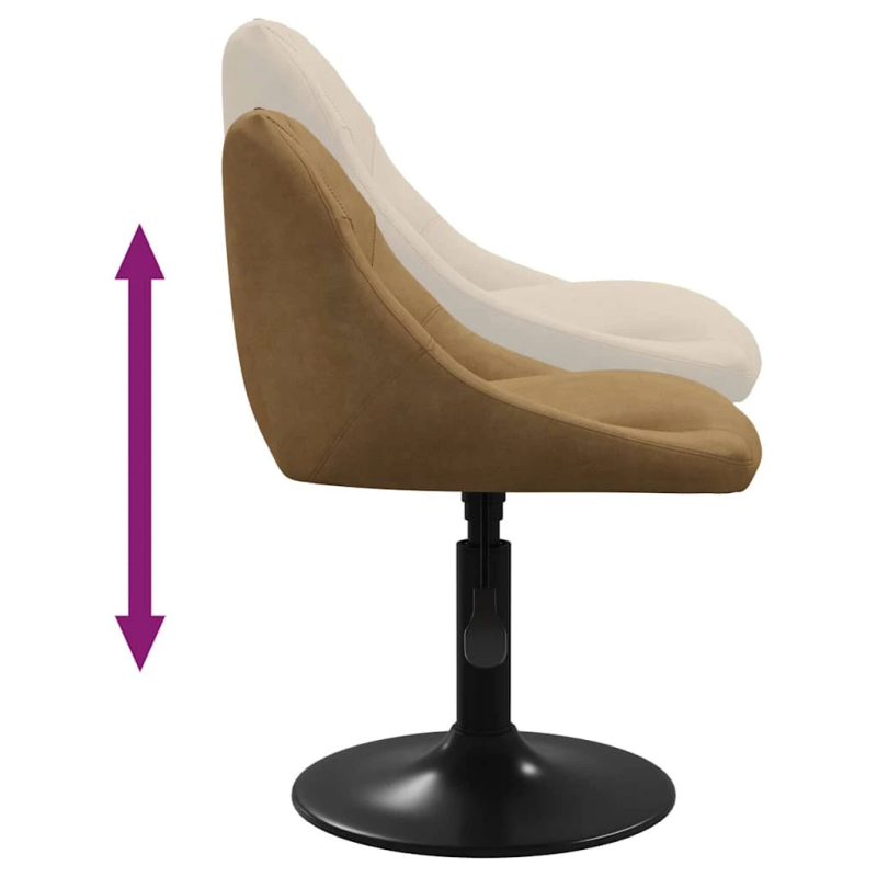 vidaXL bāra krēsls, brūns samts