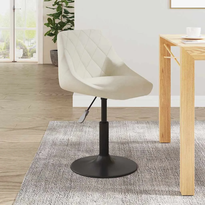 vidaXL bāra krēsls, krēmkrāsas samts