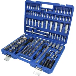 Socket set, 172-pcs, 1-4, 3-8, 1-2, Brilliant Tools