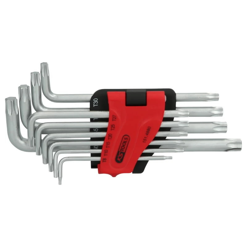 L-Torx komplekts, garš, T8-T50, 10 gab., KS Tools