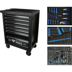 Tool cabinet with 7 drawers and 207 tools, Brilliant Tools