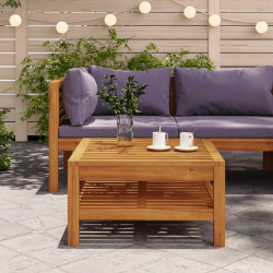 vidaXL kafijas galdiņš, 65x65x35 cm, akācijas masīvkoks