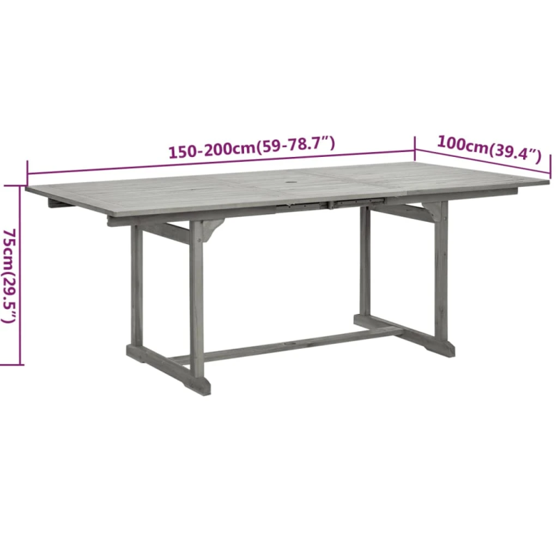 vidaXL 5-daļīgs dārza mēbeļu komplekts, akācijas masīvkoks