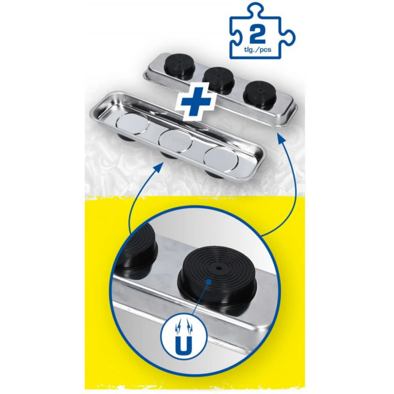 Magnētiskais trauks, dubultais, 266x65mm, Brilliant Tools