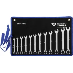 Ratchet spanner set 8-19mm, 12pcs, Brilliant Tools