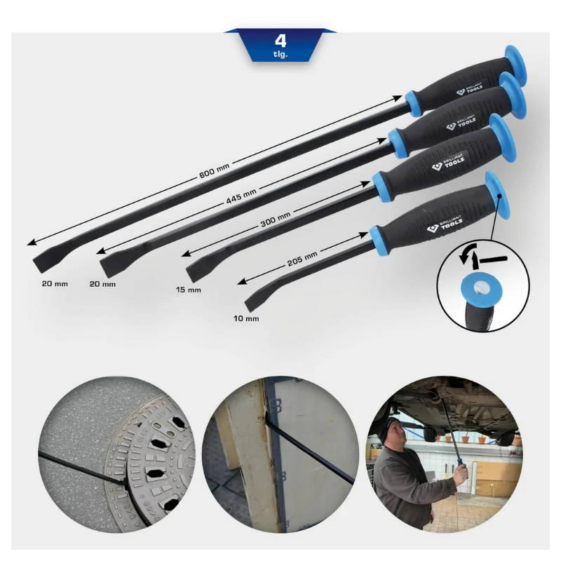Pry bar set, 4 pcs, KS Tools