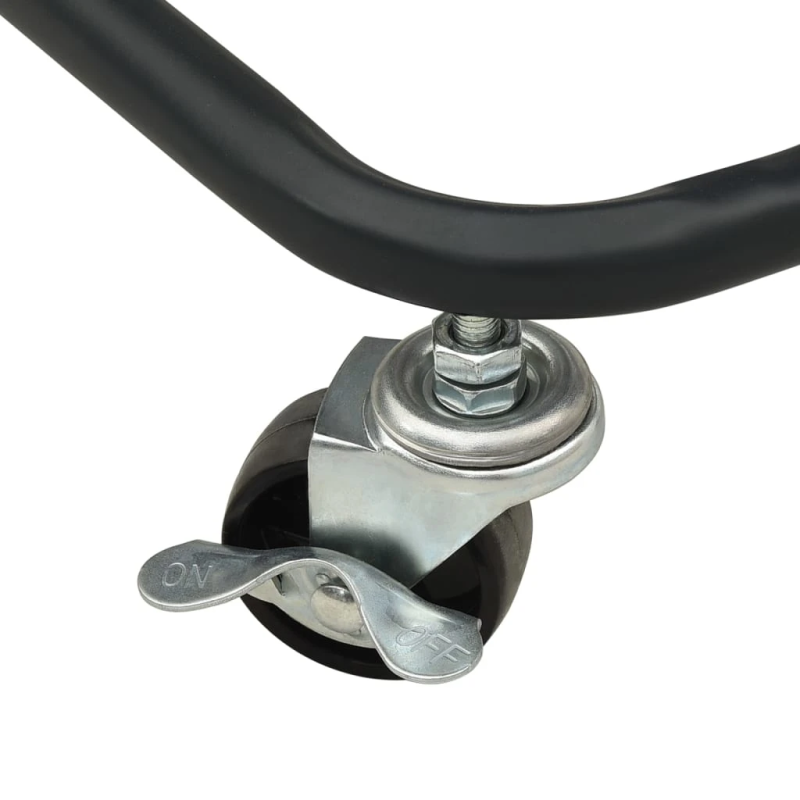 vidaXL 3-līmeņu ratiņi, melni, 43x34x79 cm, tērauds