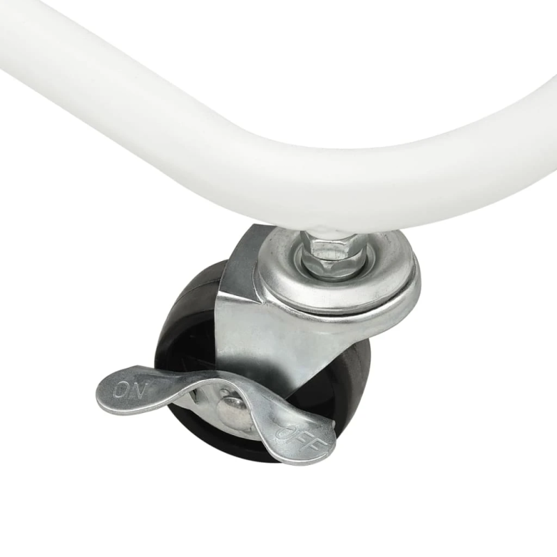 vidaXL 3-līmeņu ratiņi, balti, 43x34x79 cm, tērauds