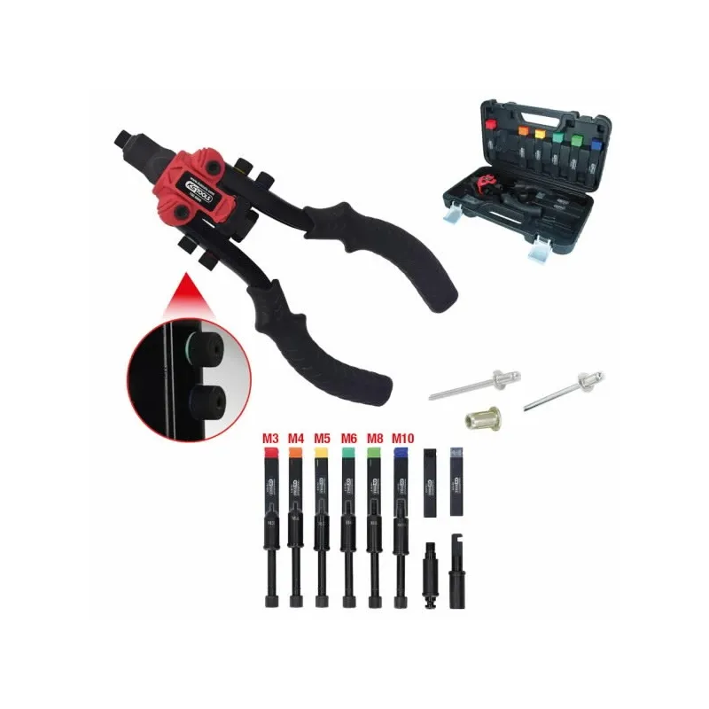 3 in 1 riveting tool set, 15 pcs, KS Tools