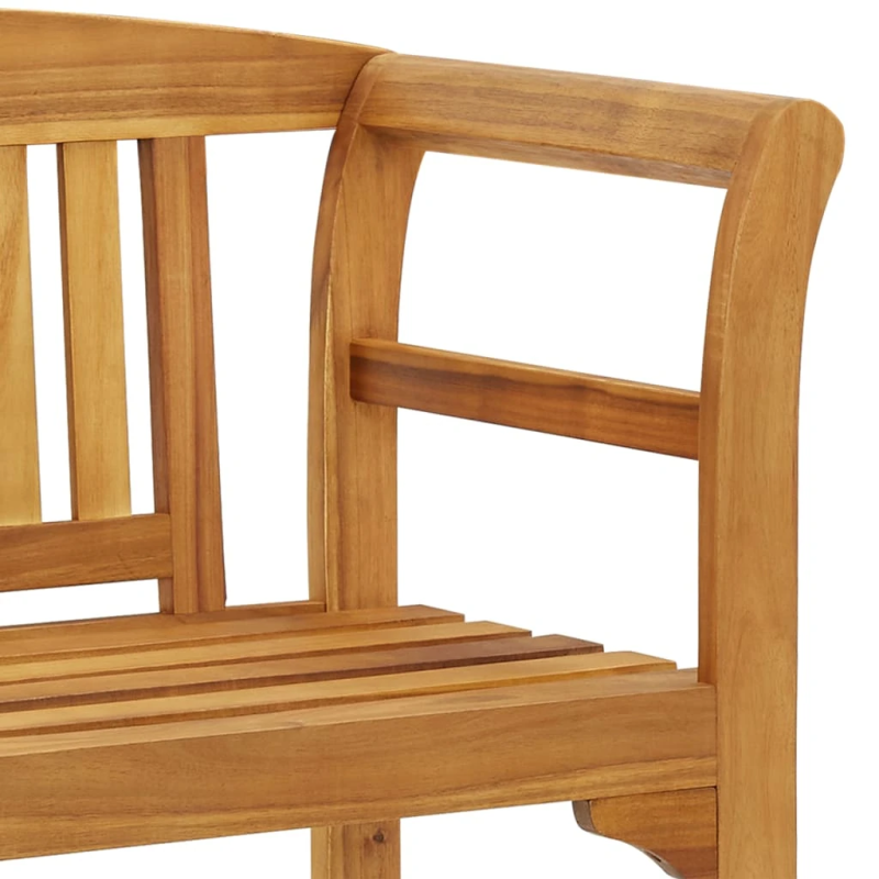 vidaXL dārza sols, 114 cm, akācijas masīvkoks