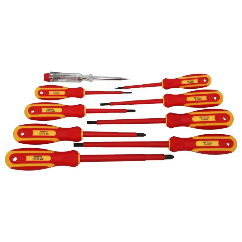 Skrūvgriežu komplekts VDE, 9 gab., SL-PH 9 osa, Brilliant Tools