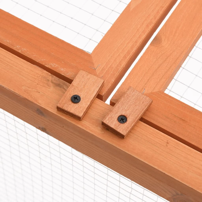 vidaXL dārza dzīvnieku būris, 150x100x50 cm, egles masīvkoks