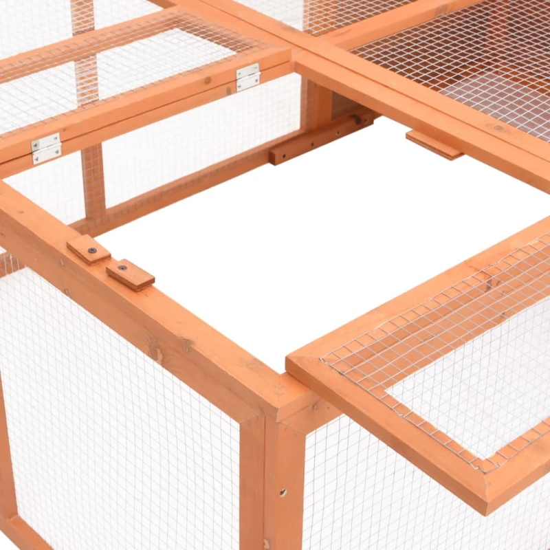 vidaXL dārza dzīvnieku būris, 150x100x50 cm, egles masīvkoks