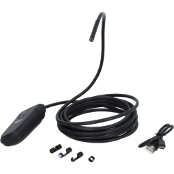 Wi-Fi video scope set with Ų 5.5 mm 0° front camera probe, 3, KS Tools