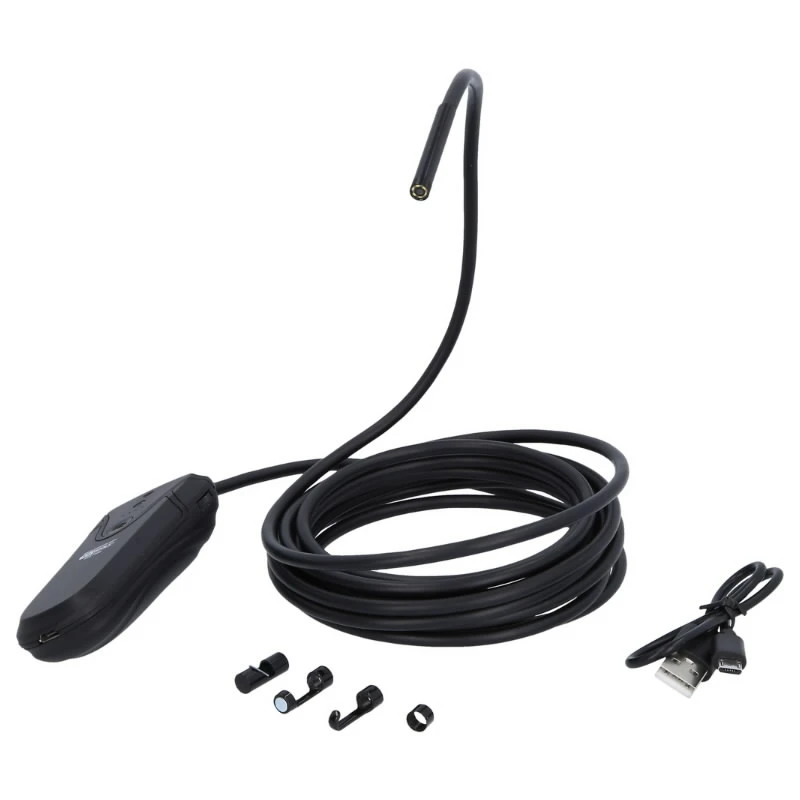 Wi-Fi video scope set with Ų 5.5 mm 0° front camera probe, 3, KS Tools