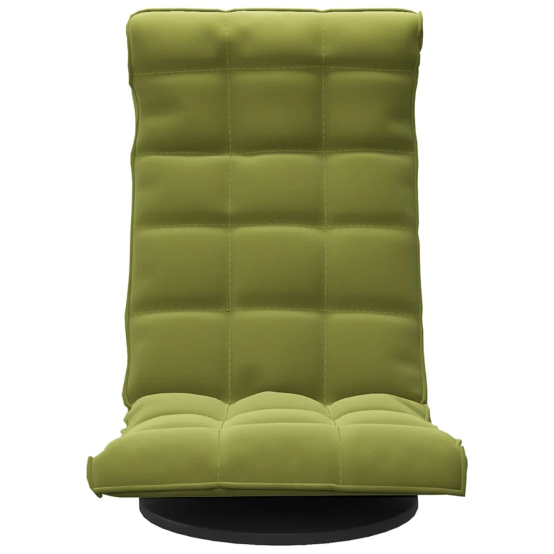 vidaXL grozāms grīdas krēsls, gaiši zaļš samts