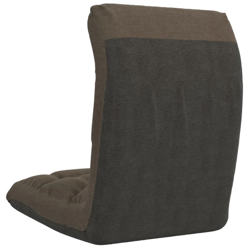 vidaXL salokāms grīdas krēsls, pelēkbrūns audums