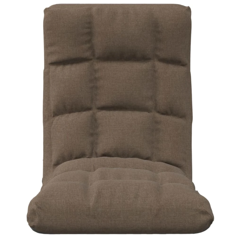 vidaXL salokāms grīdas krēsls, pelēkbrūns audums