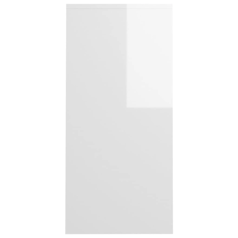 vidaXL rakstāmgalds, 102,5x35x75 cm, inženierijas koks, spīdīgi balts