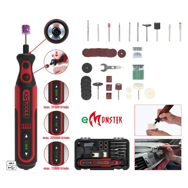 eMONSTER Mitmeotstarbeliste akutööriistade komplekt koos 50, KS Tools