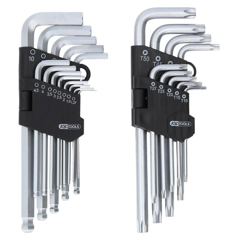 L-Hex and L-Torx wrench set, 22pcs, KS Tools