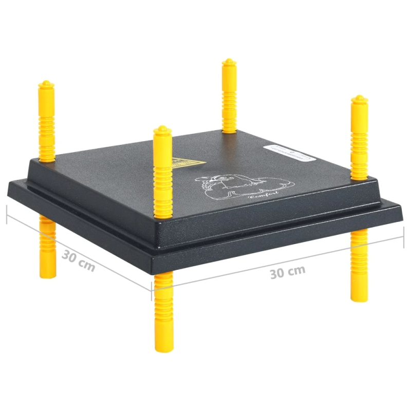 vidaXL sildošā plāksne cāļiem un pīlēm, 30x30 cm