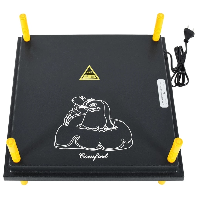 vidaXL sildošā plāksne cāļiem un pīlēm, 40x40 cm