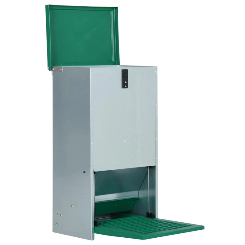 vidaXL automātiska mājputnu barotava ar pedāli, 20 kg