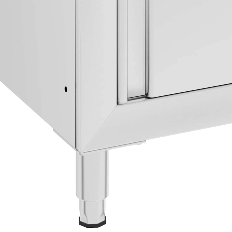 vidaXL virtuves skapīši, 2 gab., nerūsējošais tērauds