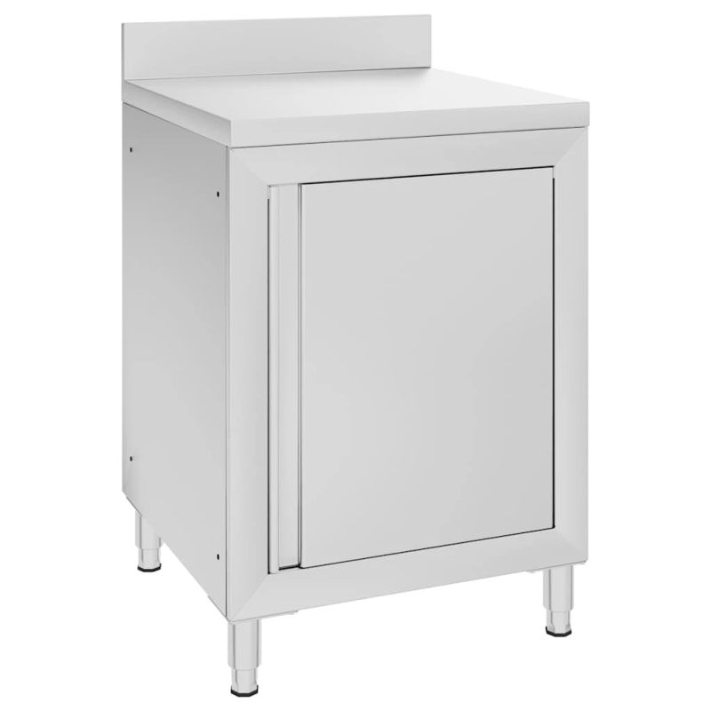 vidaXL virtuves skapīši, 2 gab., nerūsējošais tērauds