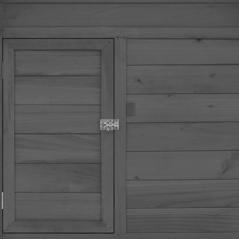 vidaXL vistu būris, 150x96x110 cm, pelēks ar baltu, egles masīvkoks