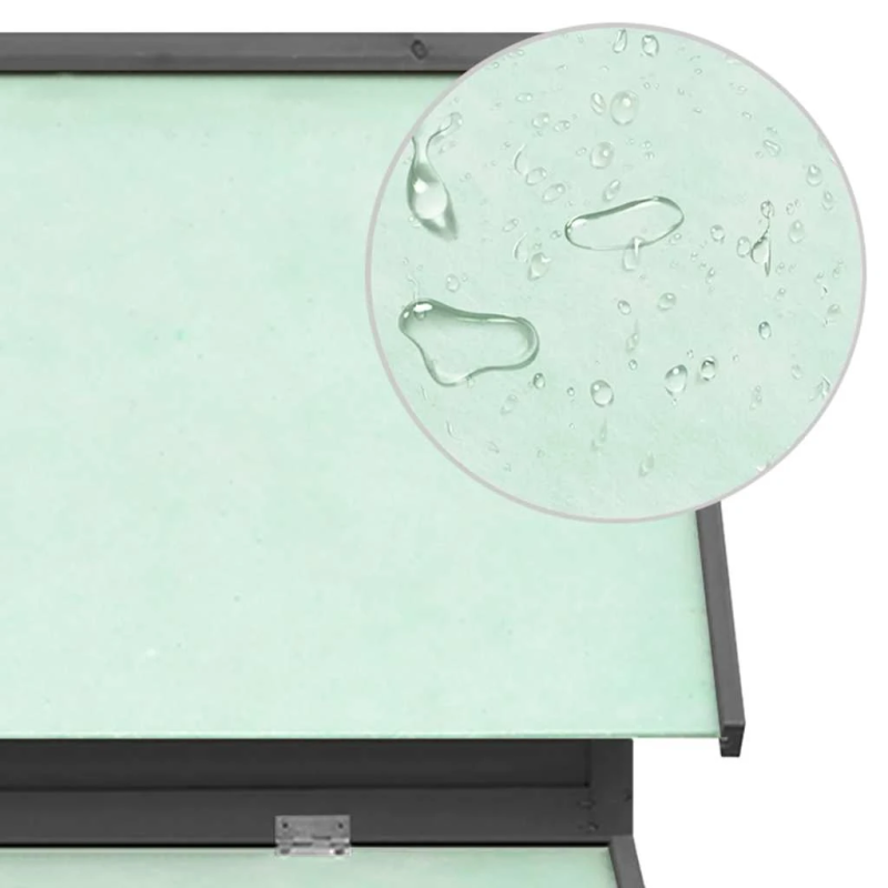 vidaXL vistu būris, 150x96x110 cm, pelēks ar baltu, egles masīvkoks