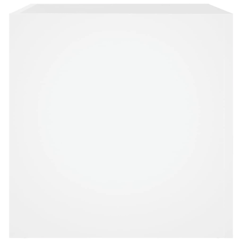 vidaXL puķu kaste, balta, 40x40x40 cm, inženierijas koks