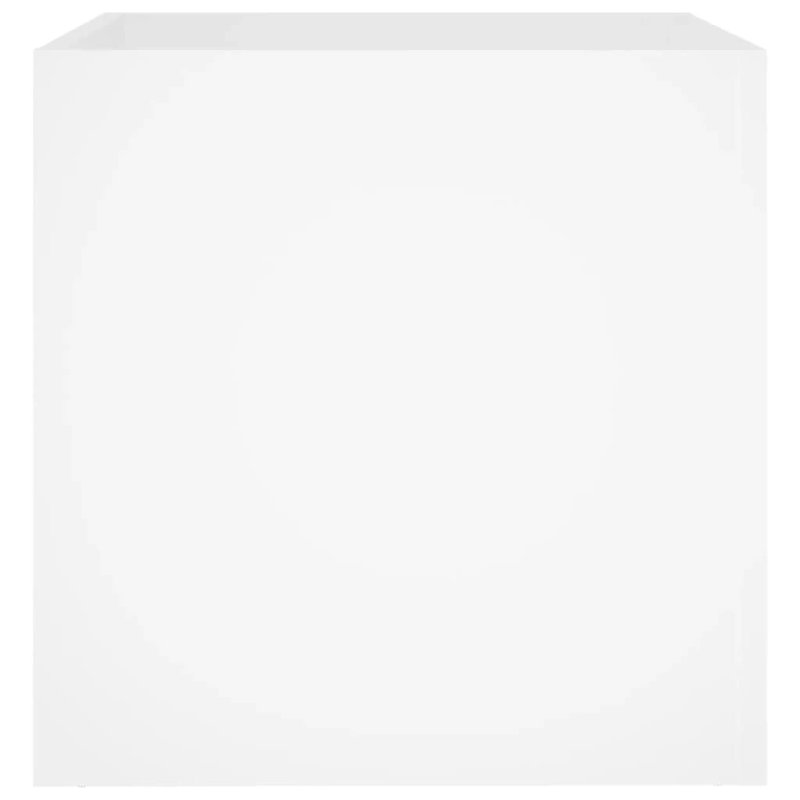 vidaXL puķu kaste, balta, 40x40x40 cm, inženierijas koks