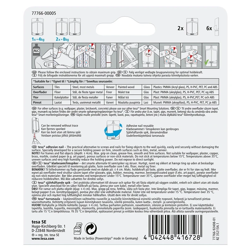 Āķi rāmja pakarināšanai. 77766. 2X4 kg. flīzēm
