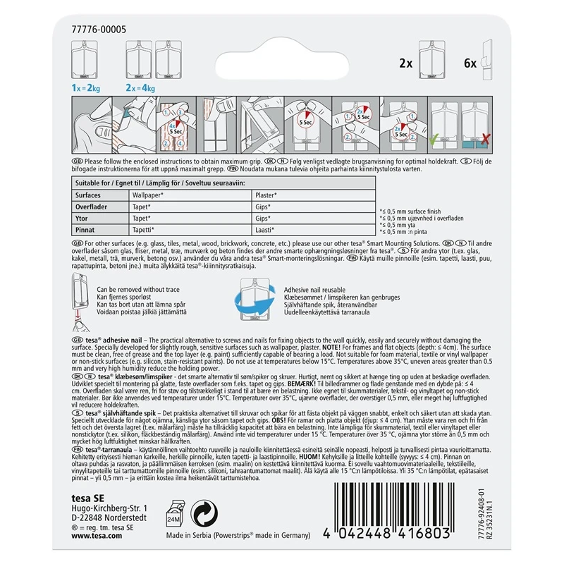 Kabliuk rėmel pakab 77776 2x2kg
