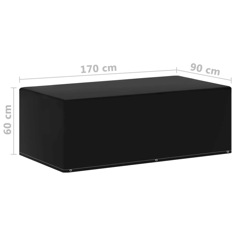 vidaXL dārza mēbeļu un grilu pārklāji, 2 gab., 6 gredzeni, 170x90x60cm