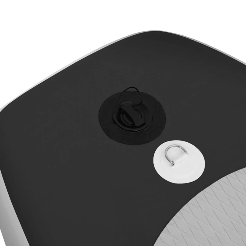 vidaXL piepūšams SUP dēlis, melns, 360x81x10 cm