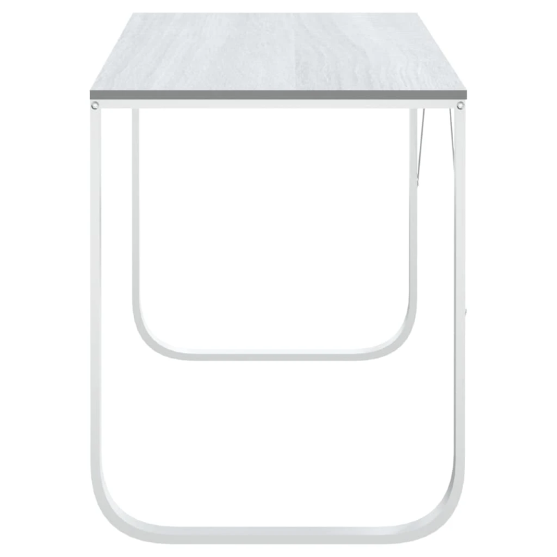 vidaXL datorgalds, 110x60x73 cm, skaidu plāksne, balts