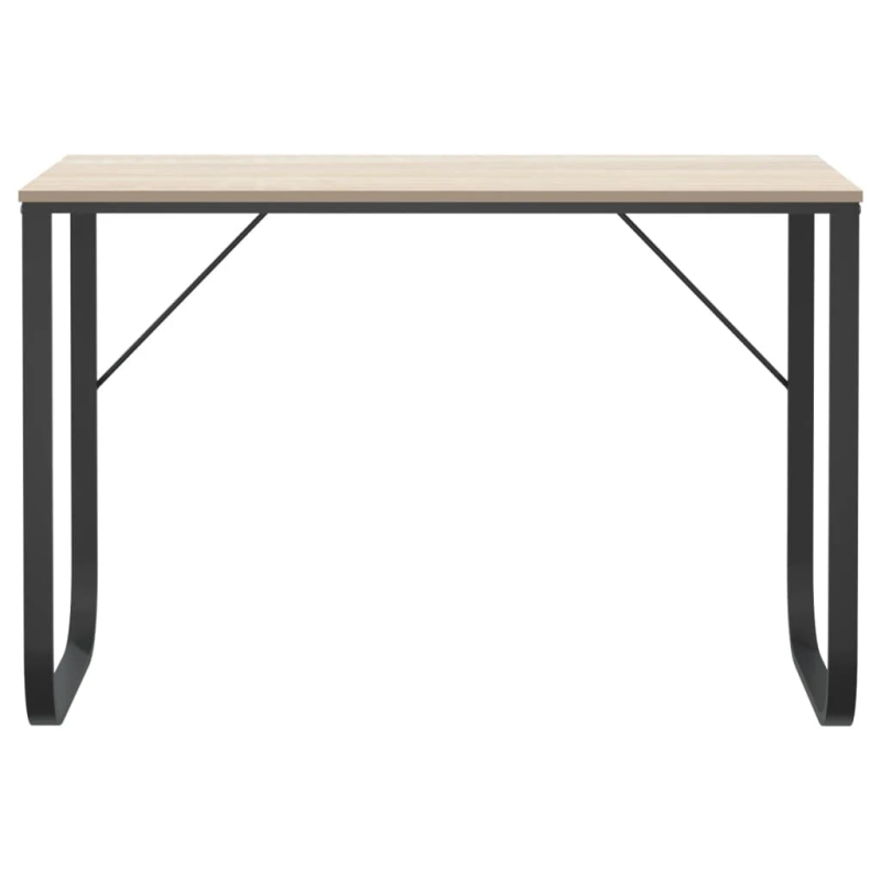 vidaXL datorgalds, 110x60x73 cm, skaidu plāksne, melna un ozola krāsa