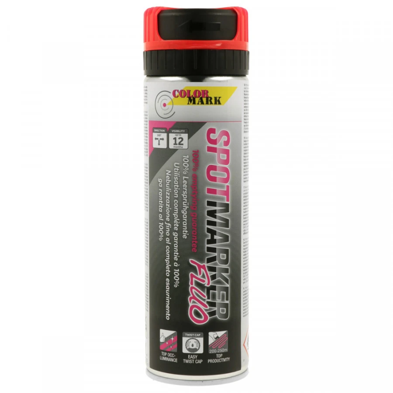 Marķēšanas aerosols Spotmarker Fluo sarkans 500ml, Motip