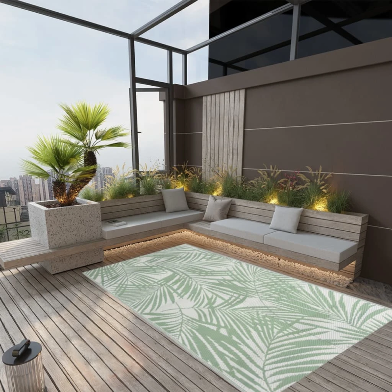 vidaXL āra paklājs, ARAKIL zaļš, 120x180 cm, PP