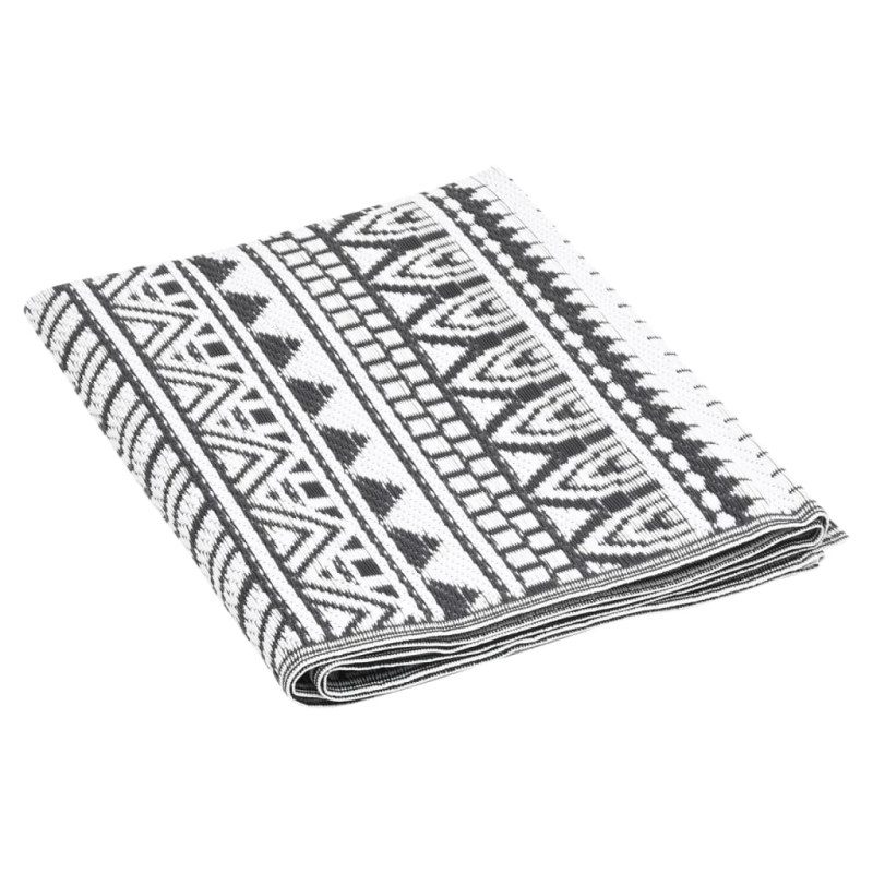 vidaXL āra paklājs, ARAKIL melns, 120x180 cm, PP