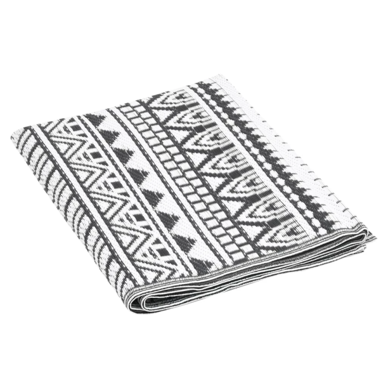 vidaXL āra paklājs, ARAKIL melns, 190x290 cm, PP