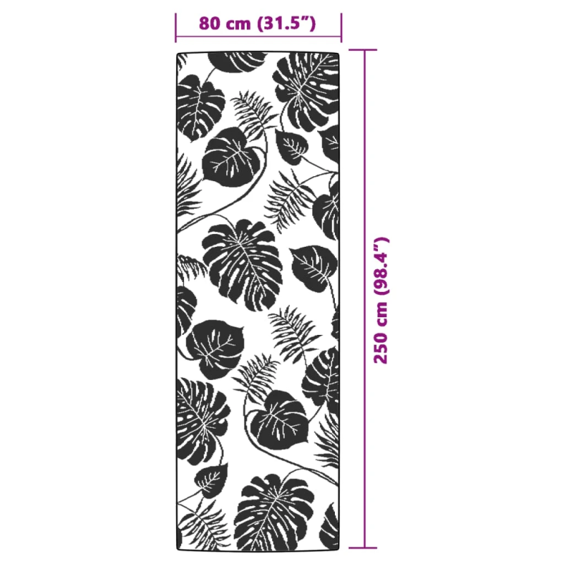 vidaXL āra paklājs, 80x250 cm, ARAKIL zaļš, PP