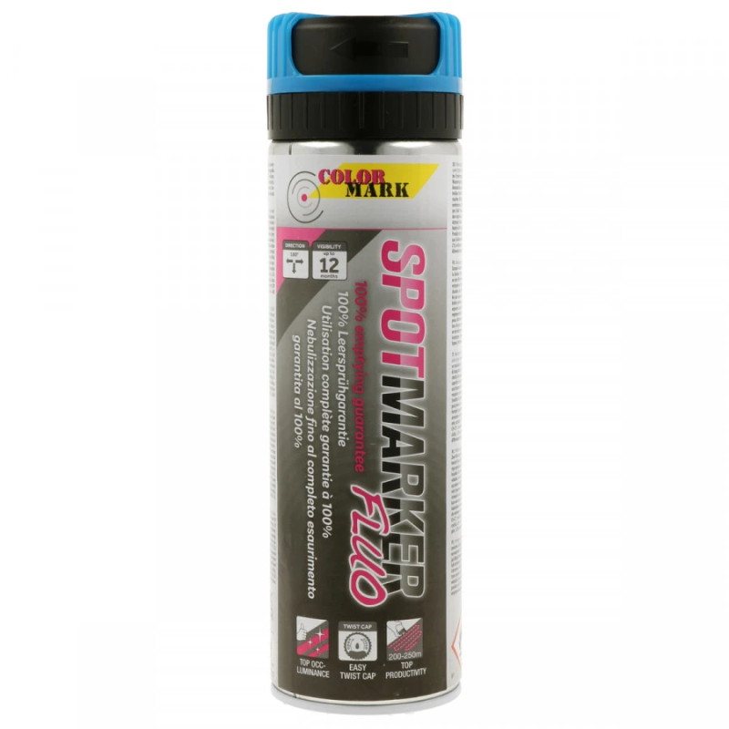 Marķēšanas aerosols Spotmarker Fluo zils 500ml, Motip