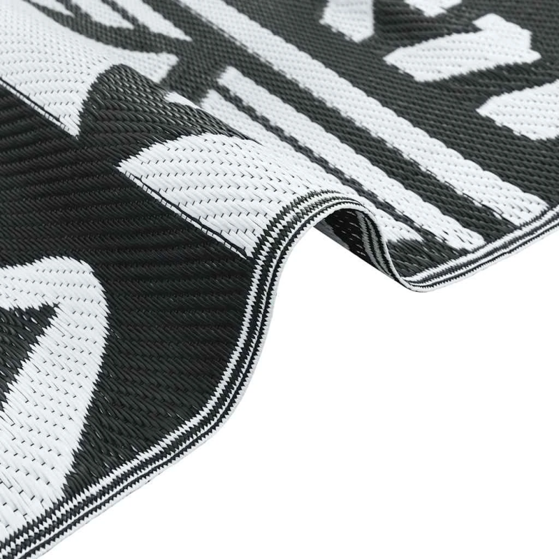 vidaXL āra paklājs, ARAKIL melns, 120x180 cm, PP