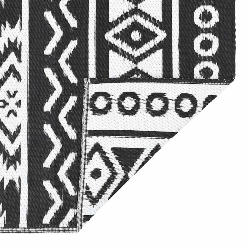 vidaXL āra paklājs, ARAKIL melns, 120x180 cm, PP