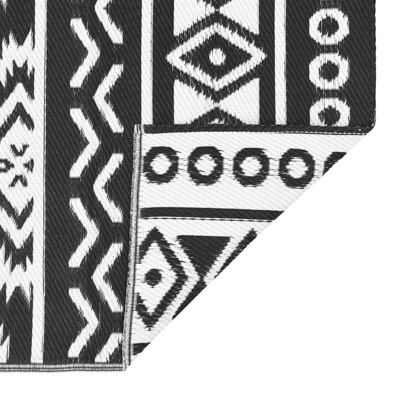 vidaXL āra paklājs, ARAKIL melns, 160x230 cm, PP