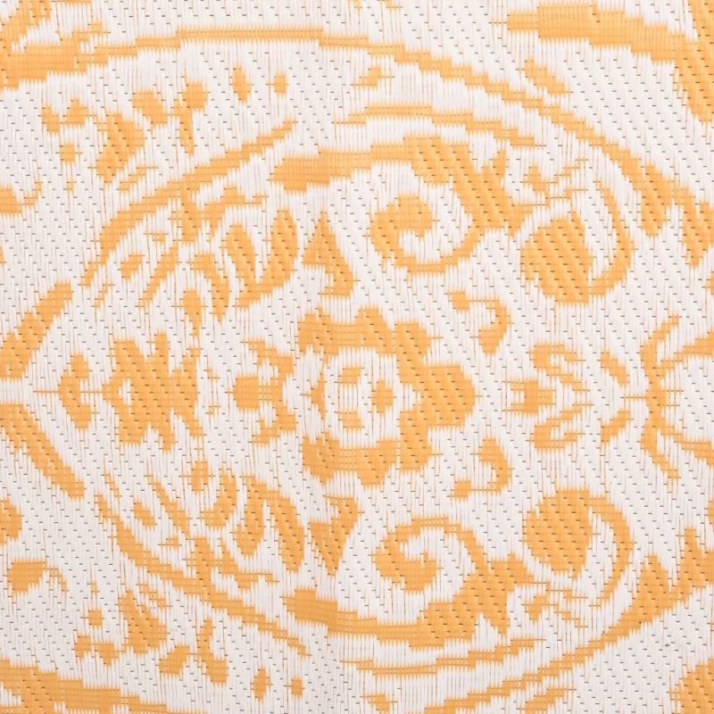 vidaXL Āra paklājs ARAKIL Dzeltens 140x200 cm PP